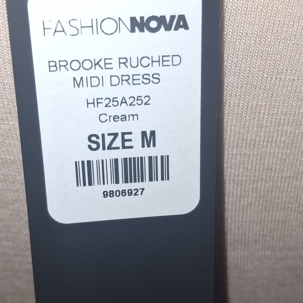 Fashion Nova - Brooke Ruched Midi Dress- W Sz Medium - Picture 9 of 9